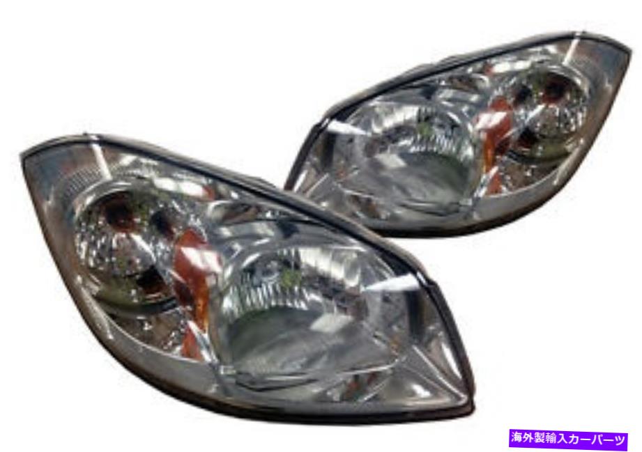 USヘッドライト Chromeシグナルポケットペア/ COBALT＆G5用の新しい交換用ヘッドライトASSY New Replacement Headlight Assy with Chrome Signal Pocket PAIR / FOR COBALT & G5【並行輸入品】