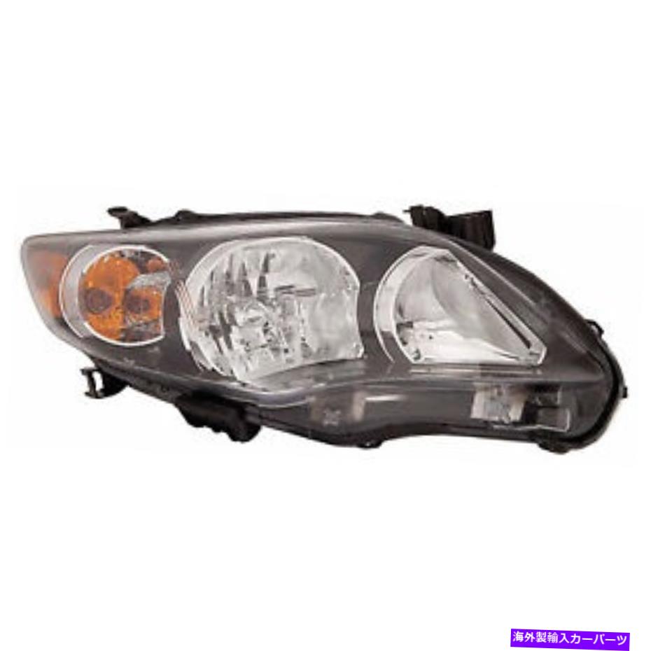 USヘッドライト 11-13カローラ（助手席側）TO2503204C用の交換用ヘッドライトアセンブリ Replacement Headlight Assembly for 11-13 Corolla (Passenger Side) TO2503204C【並行輸入品】