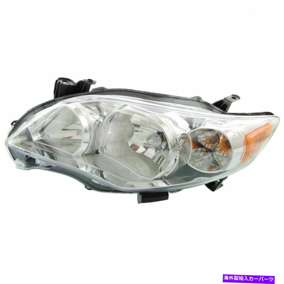 USヘッドライト 2011-2013のためのハロゲンヘッドライトTOYOTA COROLLAベース左W /電球CAPA Halogen Headlight For 2011-2013 Toyota Corolla Base Left w/ Bulb(s) CAPA【並行輸入品】