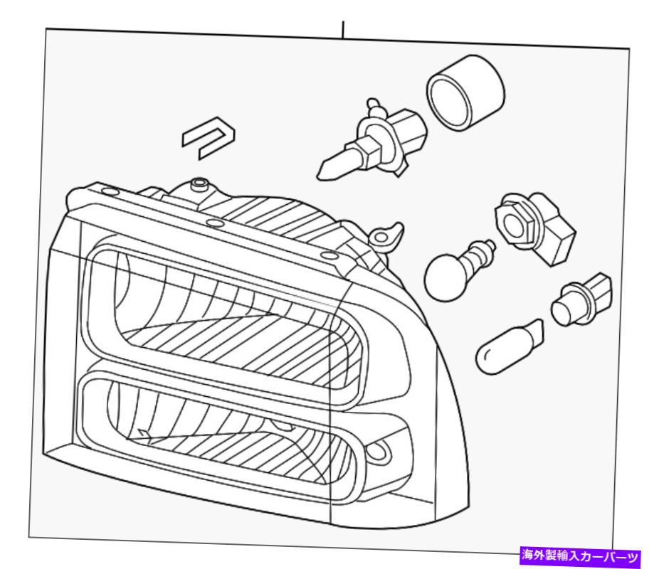 USヘッドライト 純正フォードヘッドランプアセンブリ6C3Z-13008-AB Genuine Ford Headlamp Assembly 6C3Z-13008-AB【並行輸入品】