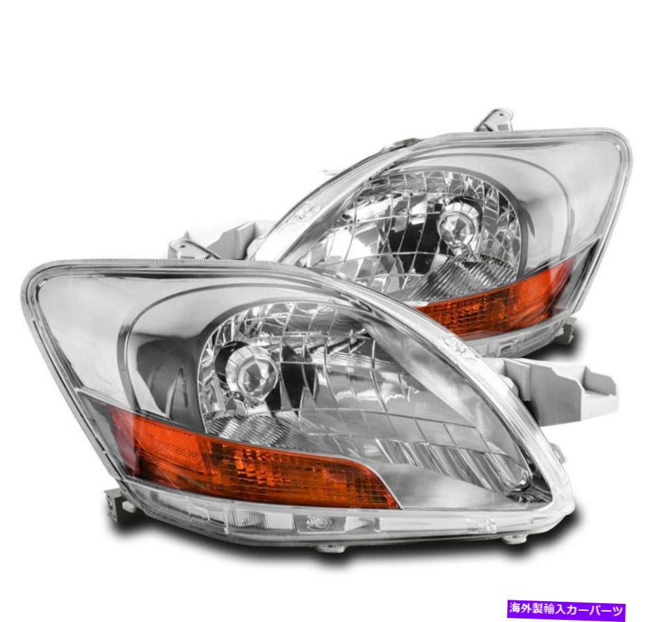 USヘッドライト 2007-2012トヨタ・ヤリス・セダン4DR Chromeハウジング交換ヘッドライトランプ FOR 2007-2012 TOYOTA YARIS SEDAN 4DR CHROME HOUSING REPLACEMENT HEADLIGHTS LAMP【並行輸入品】