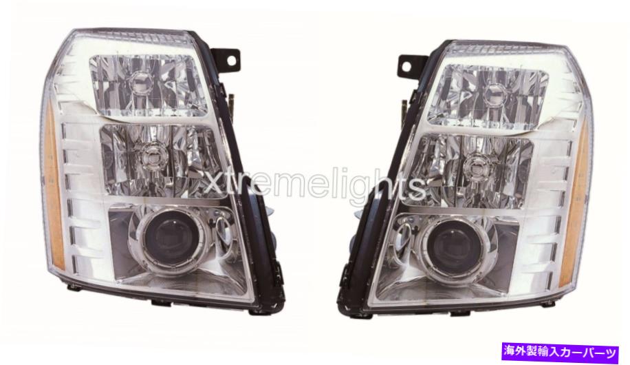 USヘッドライト キャデラックエスカレード2013 2014ペアキセノンHIDヘッドライトヘッドランプライト CADILLAC ESCALADE 2013 2014 PAIR XENON HID HEADLIGHTS HEAD LAMPS LIGHTS【並行輸入品】