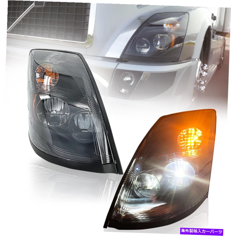 USヘッドライト 2004-2017ボルボVN VNL VNXトラックの運転手と助手席側のLEDヘッドライトセット LED Headlight Set for 2004-2017 Volvo VN VNL VNX Truck Driver and Passenger Side【並行輸入品】|Us Custom Parts Shop USDM