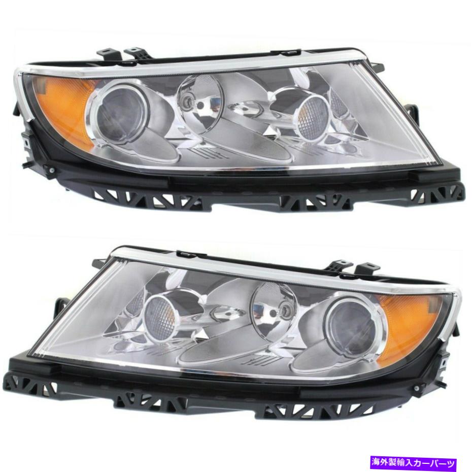 USヘッドライト 2010-2012 Lincoln Mkzセダンのヘッドライトセット左右の黒い住宅カーパ Headlight Set For 2010-2012 Lincoln MKZ Sedan Left and Right Black Housing CAPA【並行輸入品】