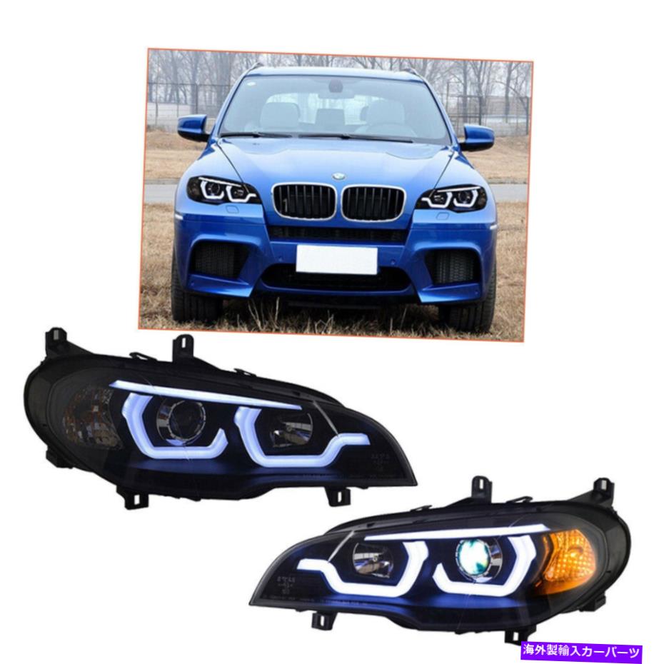USヘッドライト BMW X5 E70 2007-2013 HIDプロジェクターLED DRLがOEMを置き換える Headlight Assembly For BMW X5 E70 2007-2013 HID Projector LED DRL Replace OEM【並行輸入品】