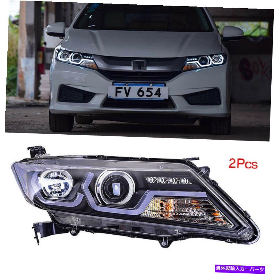 USヘッドライト ターンシグナルLEDヘッドライトDRLSバイキセノンプロジェクターレンズフィットホンダシティ2017 Turn Signal LED Headlight DRLs Bi Xenon Projector Lens Fit For Honda City 2017【並行輸入品】｜Us Custom Parts Shop USDM 115,591円