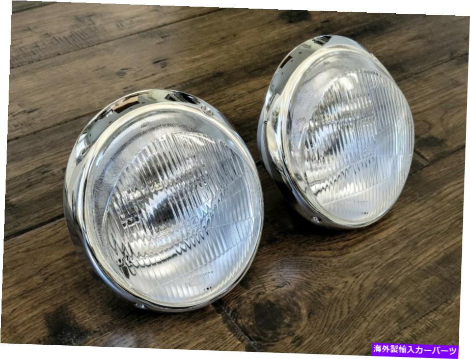 USヘッドライト ポルシェ911ヨーロッパのLEDヘッドライトアセンブリ - 溝付きレンズクロームトリム - ペア Porsche 911 European LED Headlight Assembly - Fluted Lens Chrome Trim - PAIR【並行輸入品】