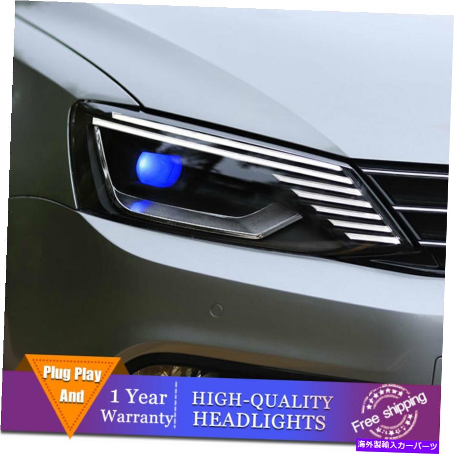 USヘッドライト フォルクスワーゲンジェットヘッドライトシングルレンズビームプロジェクターHID LED DRL 2011-2018 For Volkswagen Jetta Headlights Single Lens Beam Projector HID LED DRL 2011-2018【並行輸入品】
