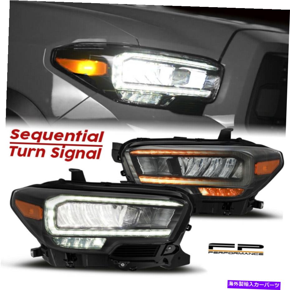 USヘッドライト Alpharex 2016-2020トヨタタコマLED順次シグナルヘッドライトジェットブラック For Alpharex 2016-2020 Toyota Tacoma LED Sequential Signal Headlights Jet Black【並行輸入品】｜Us Custom Parts Shop USDM