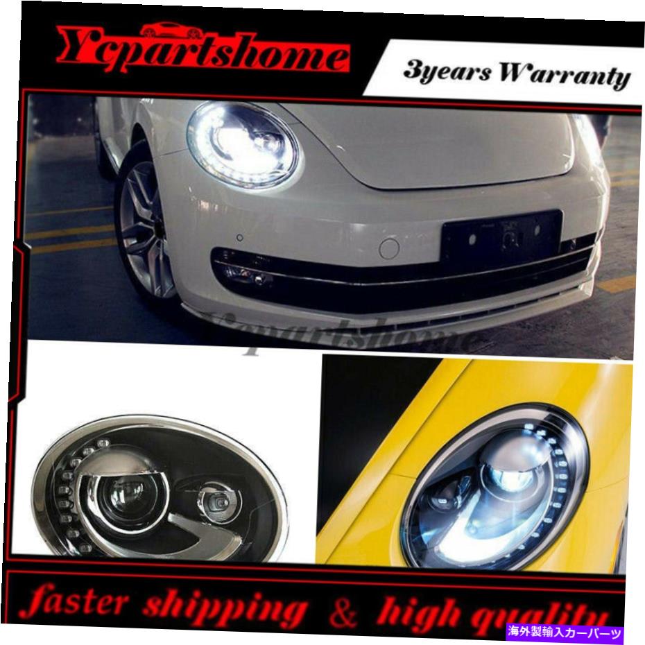 USヘッドライト LED DRLとBi-Xenonプロジェクターを備えた2012~2016ボルクスワーゲンビトルヘッドライト For 2012-2016 Volkswagen Beetle Headlights with LED DRL and Bi-xenon Projector【並行輸入品】