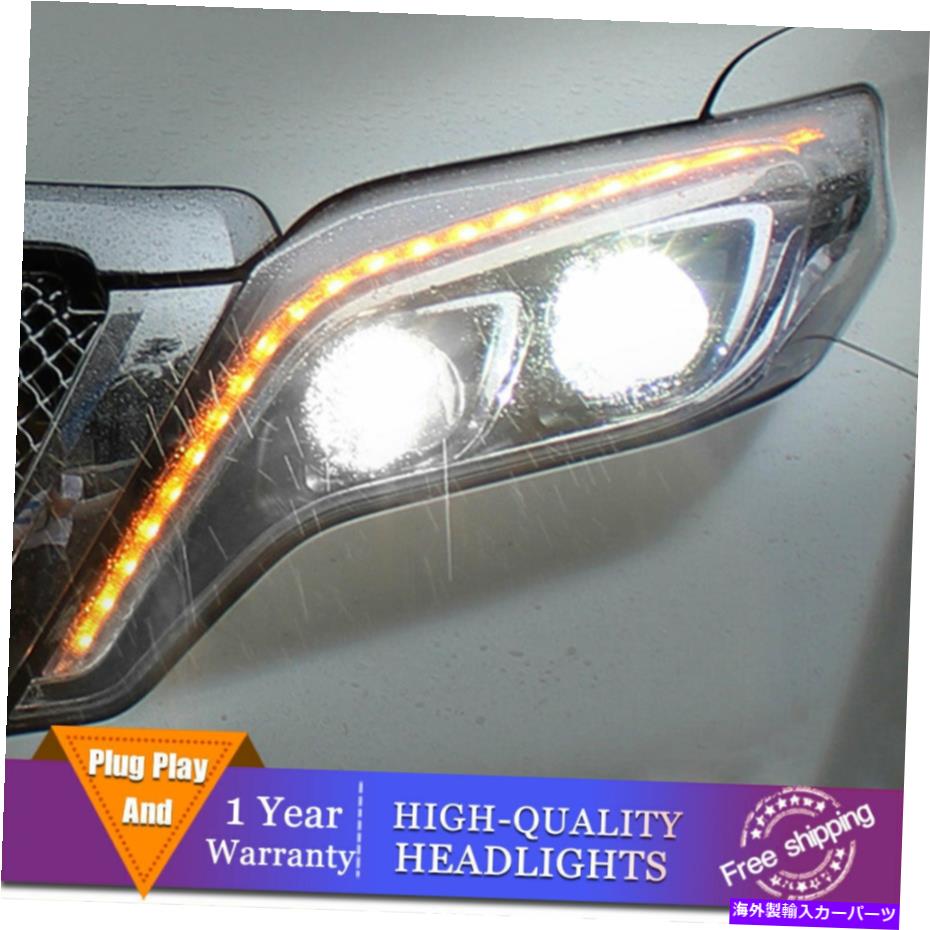 USヘッドライト トヨタプラドヘッドライト二重レンズビームプロジェクターHID LED DRL 2014-2017 For Toyota Prado Headlights Double Lens Beam Projector HID LED DRL 2014-2017【並行輸入品】