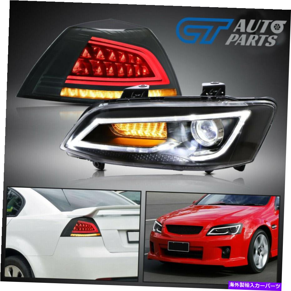 USヘッドライト DRL LEDプロジェクターヘッドライトとLEDテールライト06~13ホールデンコモドレVE DRL LED Projector Head Lights and LED Tail light for 06-13 Holden Commodore VE【並行輸入品】
