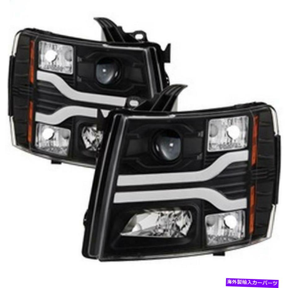 USヘッドライト スパイダーオート5083609バージョン3プロジェクターヘッドライト - LED DRL - ブラック Spyder Auto 5083609 Version 3 Projector Headlights - LED DRL - Black【並行輸入品】