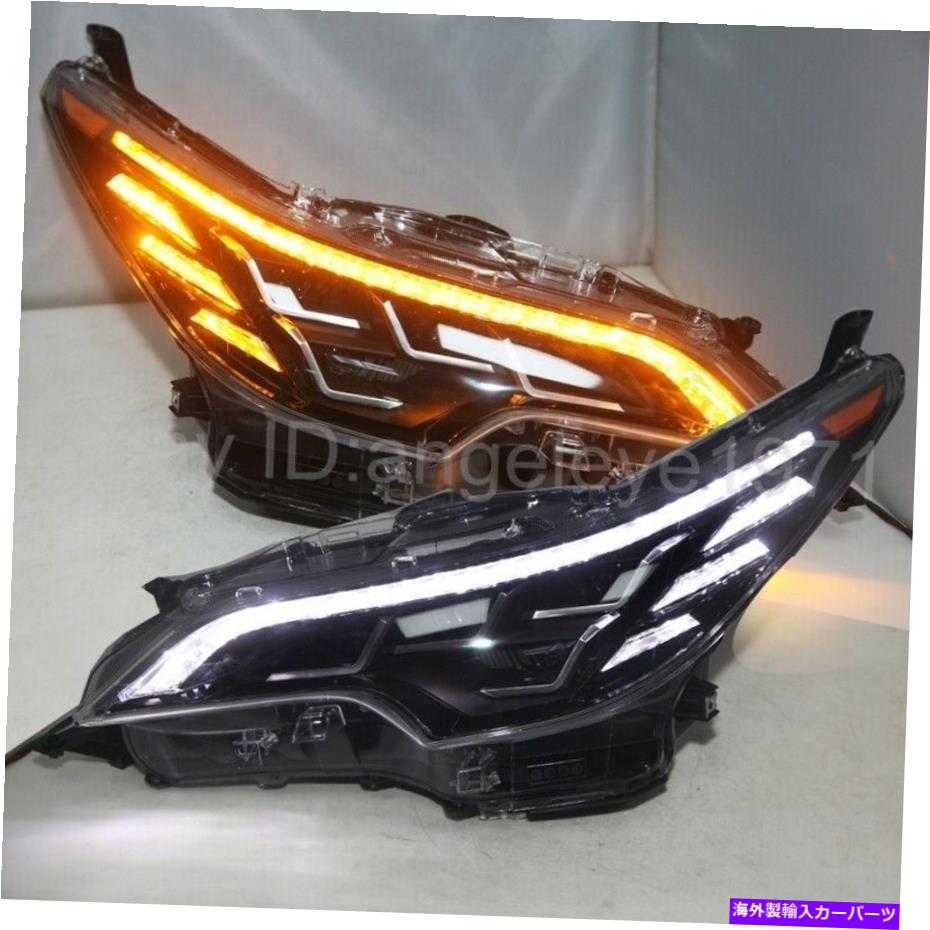 USヘッドライト Fortuner LEDストリップヘッドライトを回すためのフルLEDフロントランプ2019年 Full LED Front Lamps 2019 year for Fortuner LED Strip Headlights turn lights【並行輸入品】