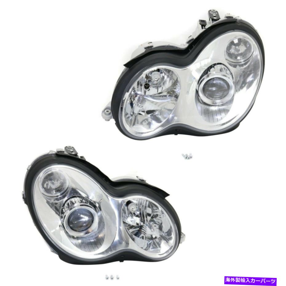 USヘッドライト 2038204261-PFM、2038203959-PFM新しいドライバー＆助手席側Mercedes Cクラス 2038204261-PFM, 2038203959-PFM New Driver & Passenger Side for Mercedes C Class【並行輸入品】