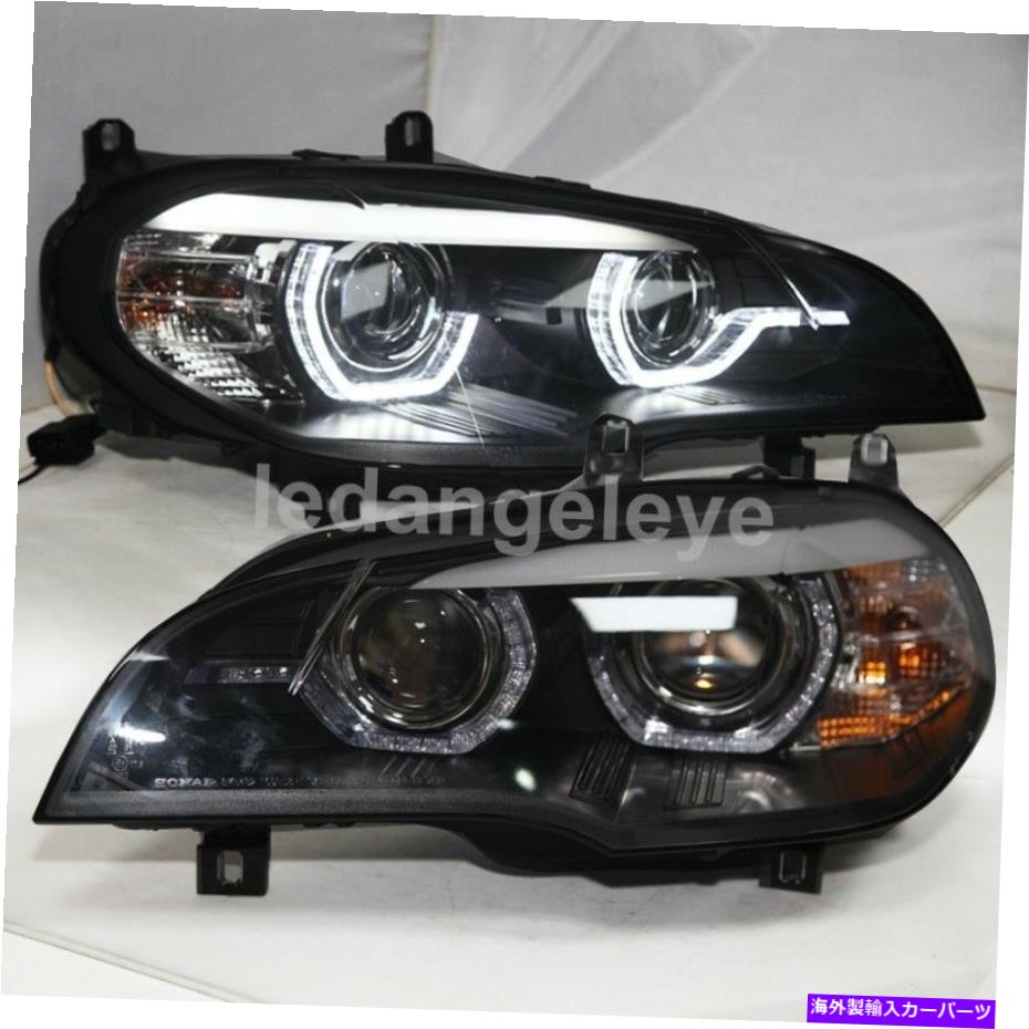 USヘッドライト BMW X5 E70 LEDヘッドライトブラックハウジングSNのための2007-2013年LEDヘッドランプ 2007-2013 Year LED head lamps For BMW X5 E70 LED headlights Black Housing SN【並行輸入品】