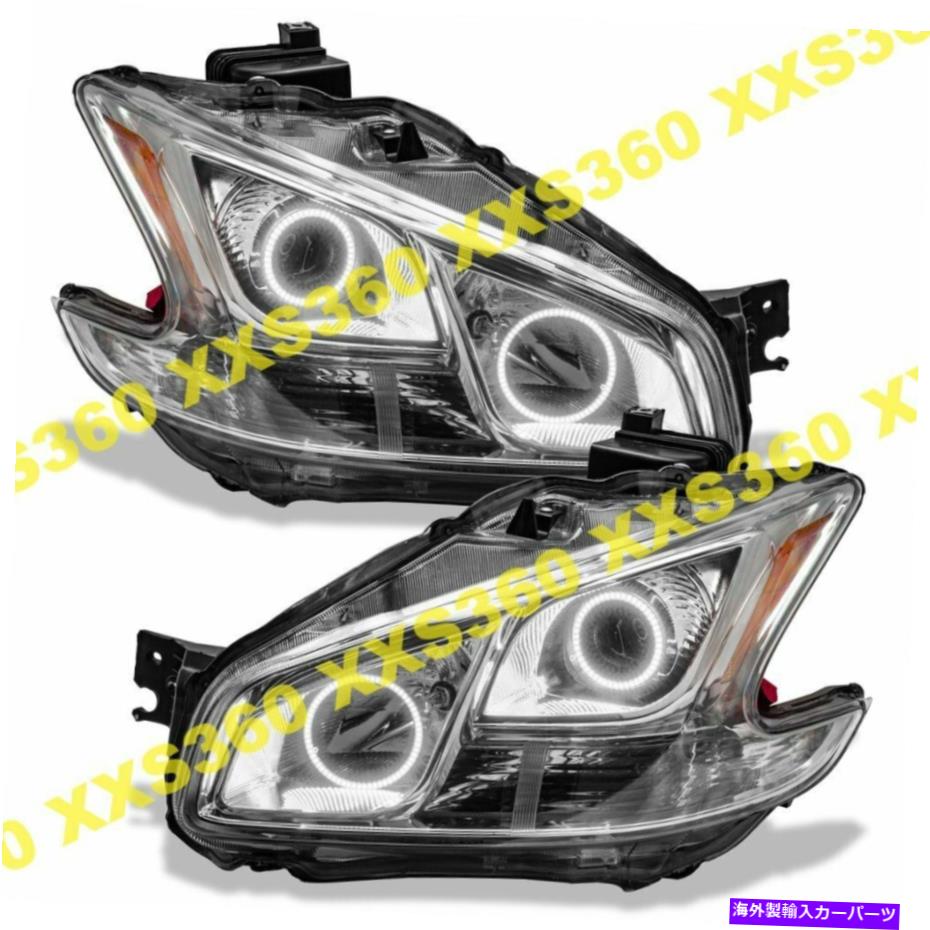 USヘッドライト 日産のマキシマ09-14ホワイトLEDの天使の目のためのOracle Halo 2xヘッドライト非隠す ORACLE Halo 2x HEADLIGHTS Non HID For Nissan Maxima 09-14 WHITE LED Angel Eyes【並行輸入品】