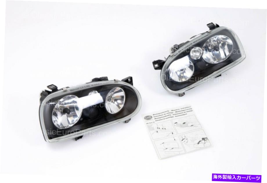 USヘッドライト ユーロヘッドライトセットGolf Rabbit MK3 GTI VR6ゴルフ4 IVヘルファダーク Euro headlight set for Golf Rabbit MK3 GTI VR6 Golf 4 IV look Hella dark【並行輸入品】｜Us Custom Parts Shop USDM