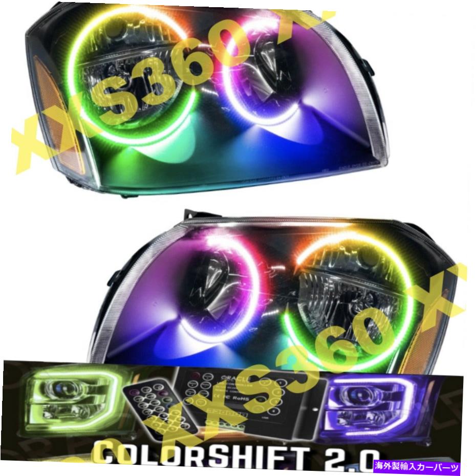 USヘッドライト Dodge Magnum 05-07 ColorShift LED 2.0 W / REMOTEのためのOracle Haloヘッドライトブラック ORACLE Halo HEADLIGHTS BLACK for Dodge Magnum 05-07 COLORSHIFT LED 2.0 w/ remote【並行輸入品】