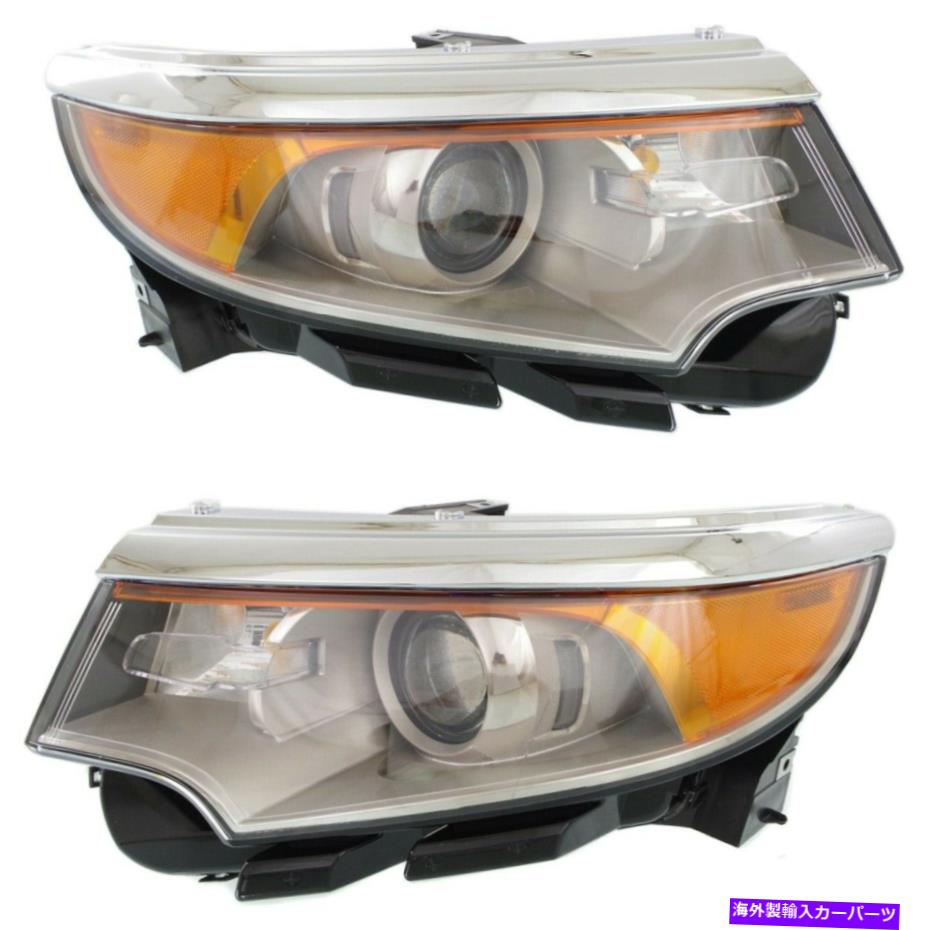 USヘッドライト BT4Z13008H、BT4Z13008GヘッドライトランプFord Edge 11-14用の左右のLH＆RH BT4Z13008H, BT4Z13008G Headlight Lamp Left-and-Right LH & RH for Ford Edge 11-14【並行輸入品】