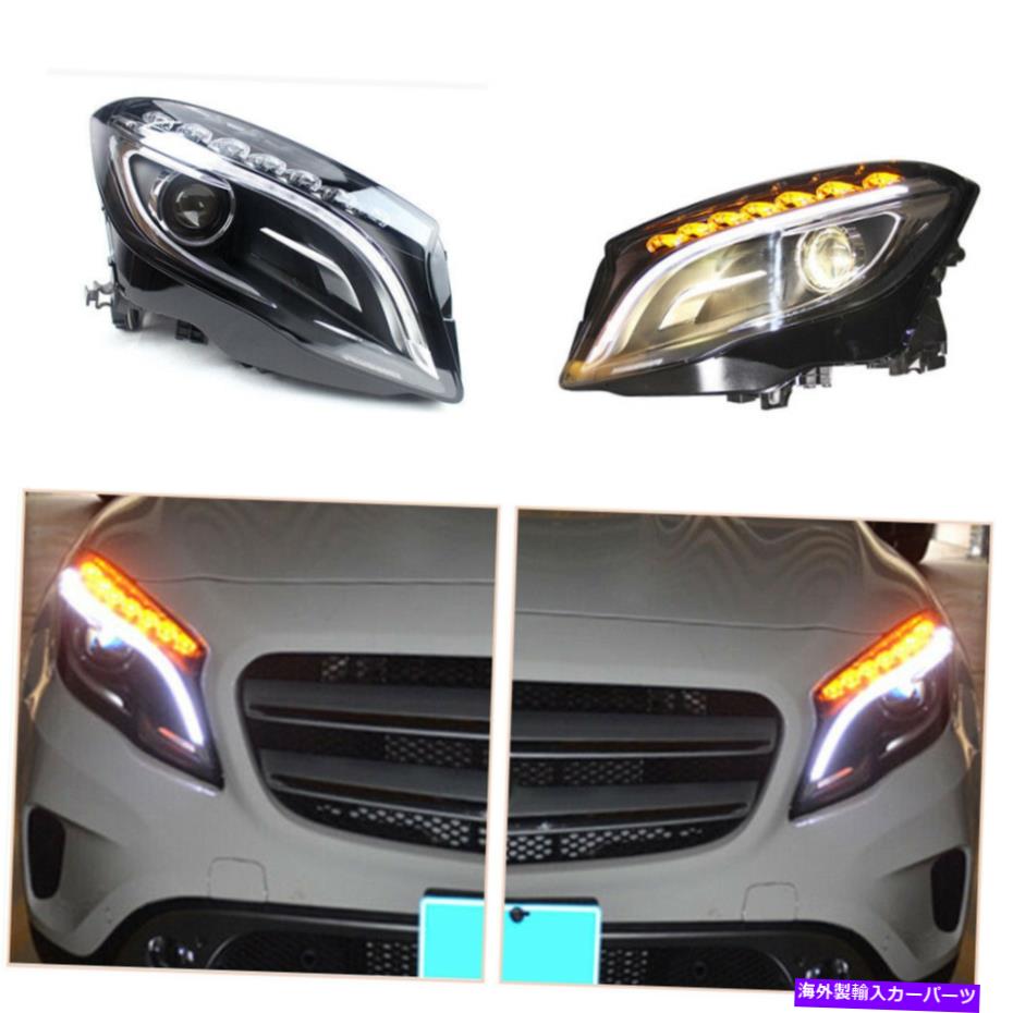 USヘッドライト LEDヘッドライトBenz GLA 15-19 LED DRLのLED DRL工場のハロゲン LED Headlights Assembly For Benz GLA 15-19 LED DRL Replace Factory Halogen【並行輸入品】