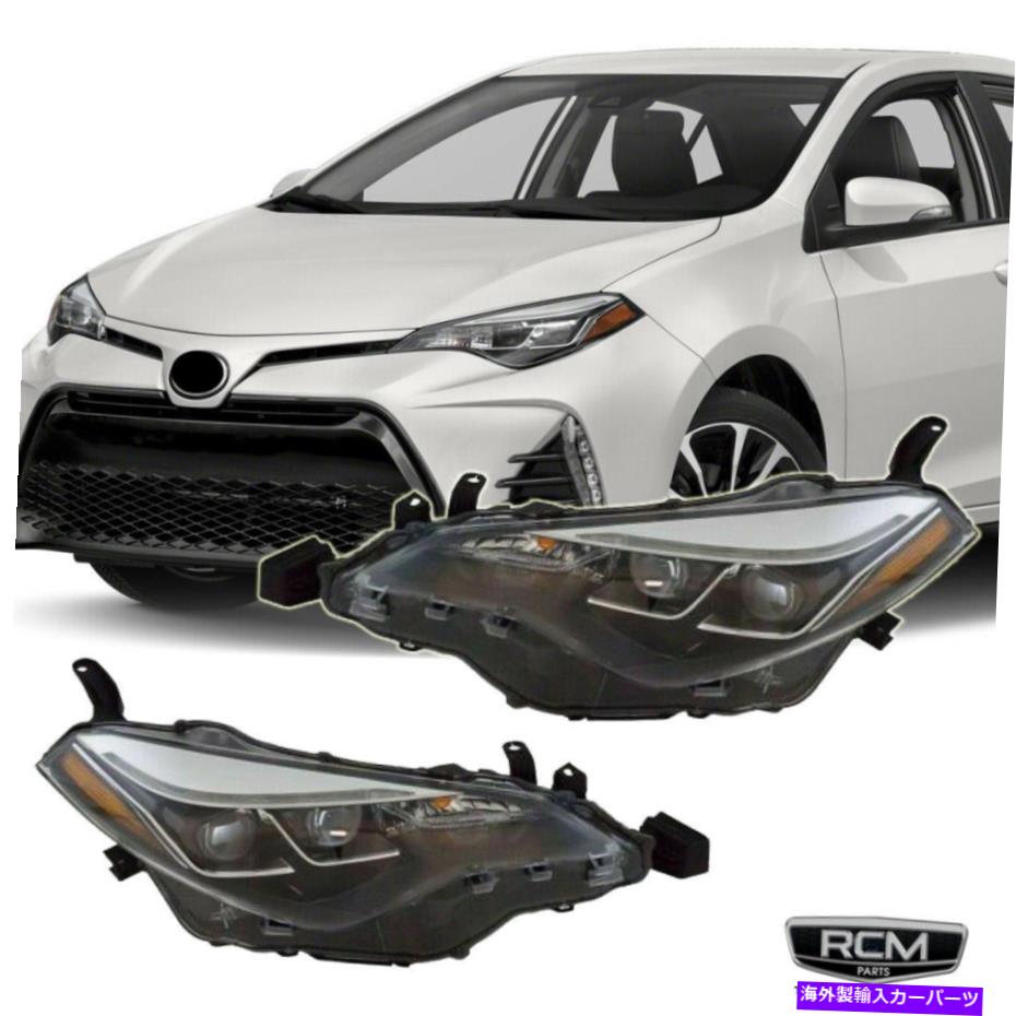 USヘッドライト フィット2017 2019 2019トヨタカローラブラックヘッドライトセット工場の取り替えSE XSE Fits 2017 2019 Toyota Corolla Black Headlights Set Factory Replacement SE XSE【並行輸入品】 132,929円