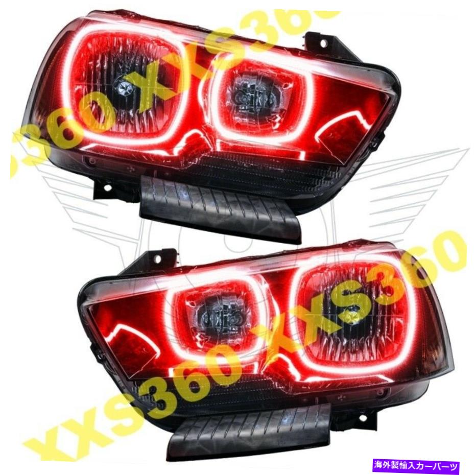 USヘッドライト Dodge Charger 11-14赤いLEDの天使の目のためのOracle Haloヘッドライト(非HID) ORACLE Halo HEADLIGHTS (non HID) for Dodge Charger 11-14 RED LED Angel Eyes【並行輸入品】|Us Custom Parts Shop USDM