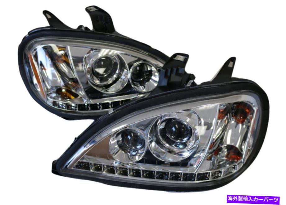 USヘッドライト FreightLiner ColumbiaプロジェクターLEDヘッドライト|クローム|ペア（Rh＆LH）| Freightliner Columbia Projector LED Headlight | Chrome | Pair (RH & LH) |【並行輸入品】 134,374円
