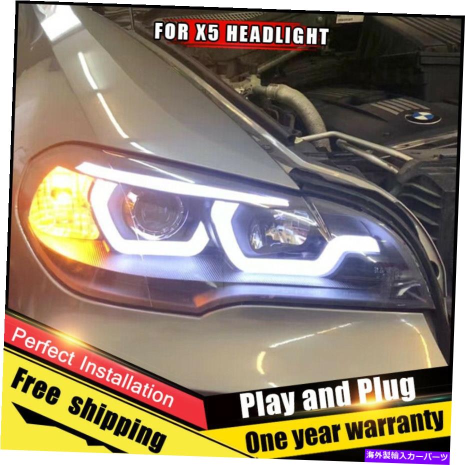 USヘッドライト BMW E70ヘッドライトアセンブリバイキセノンレンズダブルビームHIDキット2007-2013 For BMW E70 Headlights assembly Bi-Xenon Lens Double Beam HID KIT 2007-2013【並行輸入品】