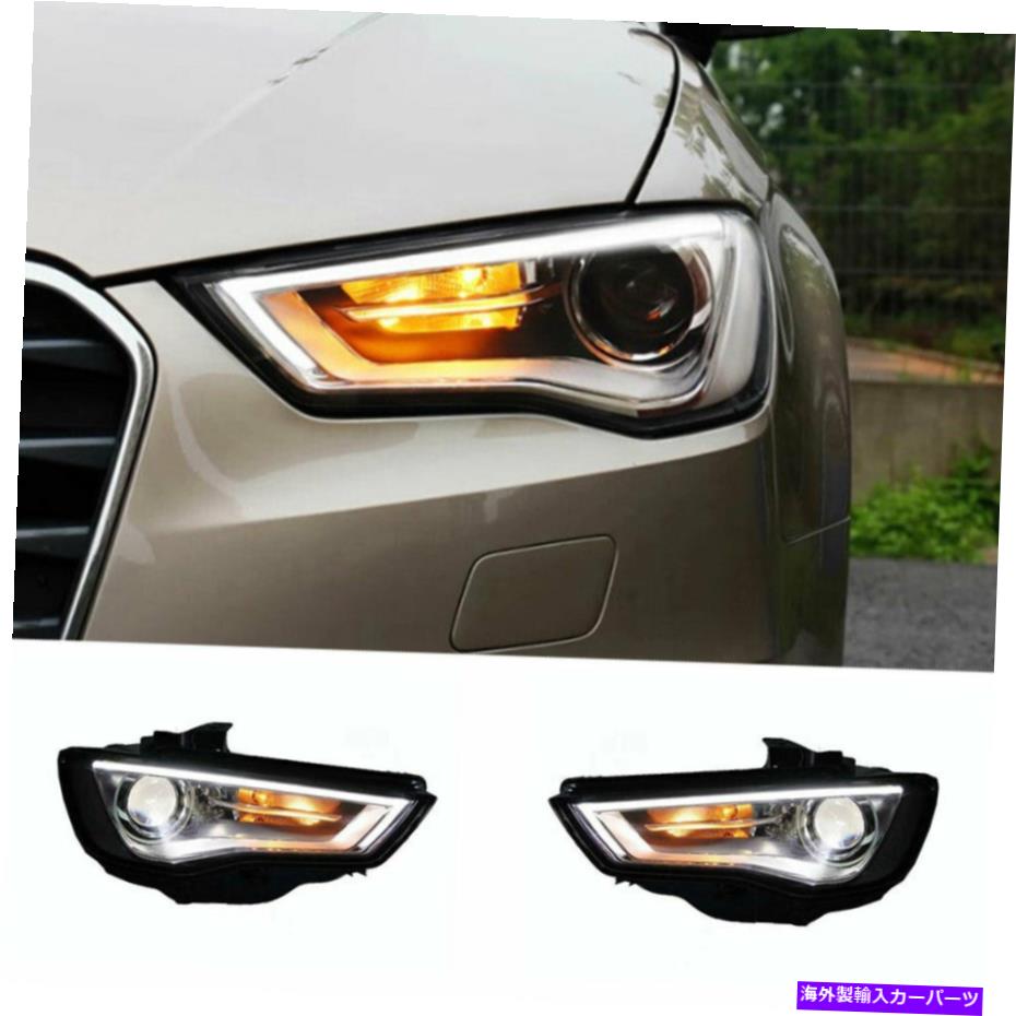 USヘッドライト Audi A3 LEDヘッドライトプロジェクターHID LED DRLがOEM Halogen 2014-2016に置き換えられる For Audi A3 LED Headlights Projector HID LED DRL Replace OEM Halogen 2014-2016【並行輸入品】