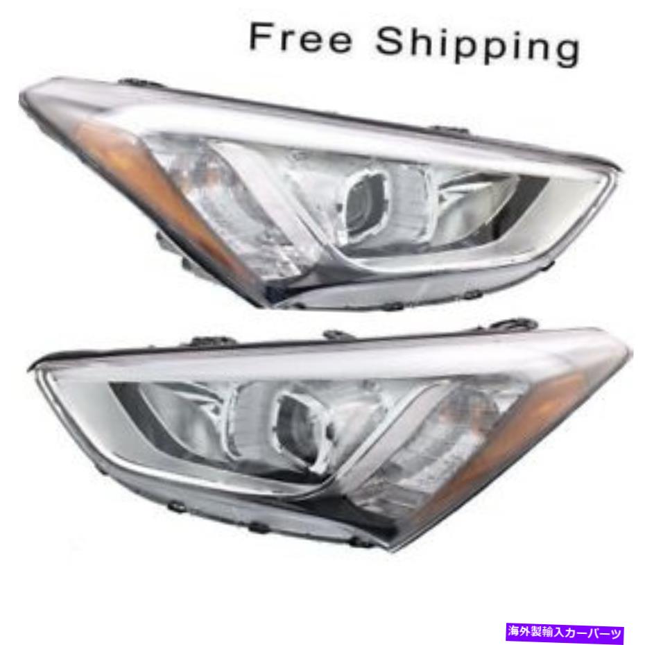 USヘッドライト ヘッドランプアセンブリセット2対LH&RHサイドフィットヒュンダイサンタフェサンタFE XL Head Lamp Assembly Set of 2 Pair LH & RH Side Fits Hyundai Santa Fe Santa Fe XL【並行輸入品】|Us Custom Parts Shop USDM