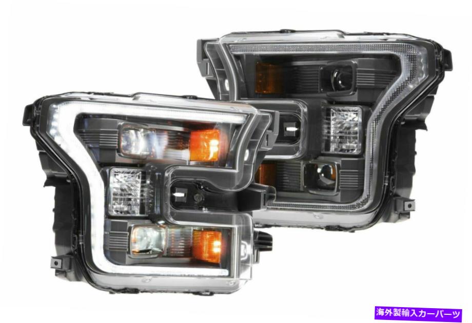 USヘッドライト Mrimoto LF550 XBハイブリッドLEDヘッドライトF150 15-17セット/スモーク Morimoto LF550 XB Hybrid LED Head Lights For F150 15-17 Set / Smoked【並行輸入品】