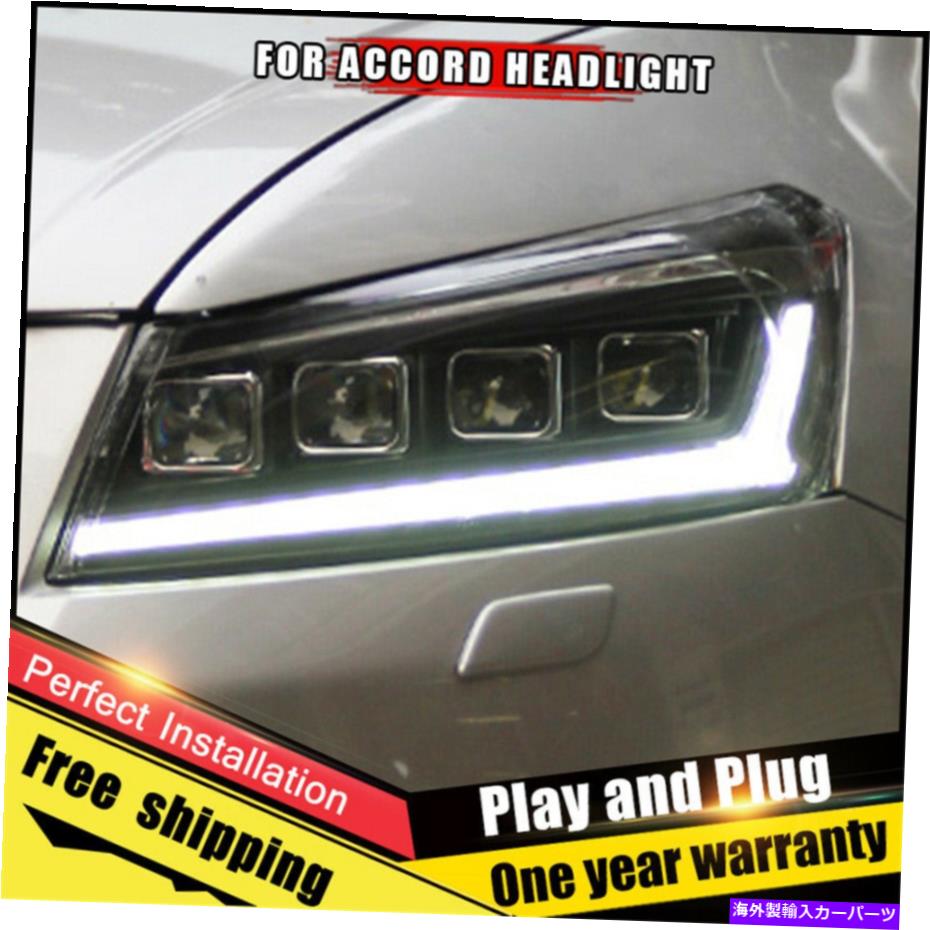 USヘッドライト Honda Accord 8 2008-2012フルLEDビーム動的信号のためのLEDヘッドライトアセンブリ LED Headlight Assembly For Honda Accord 8 2008-2012 Full LED Beam Dynamic Signal【並行輸入品】｜Us Custom Parts Shop USDM