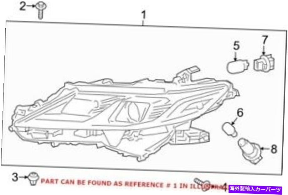 USヘッドライト TOYOTA 8115006C40の本物のOEMフロント左ヘッドライトアセンブリ Genuine OEM Front Left Headlight Assembly for Toyota 8115006C40【並行輸入品】