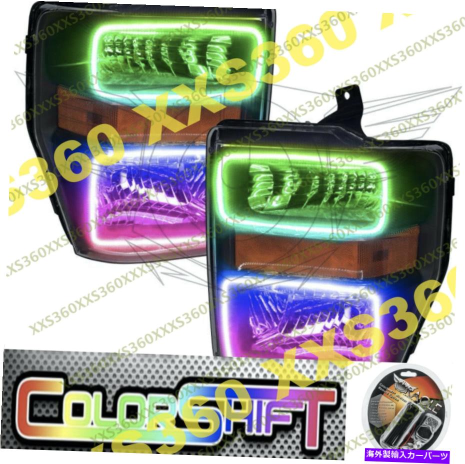 USヘッドライト Ford F250 / F350 08-10 ColorShift 1.0のためのOracle Haloヘッドライトブラック ORACLE Halo HEADLIGHTS BLACK for Ford F250/F350 08-10 COLORSHIFT 1.0【並行輸入品】