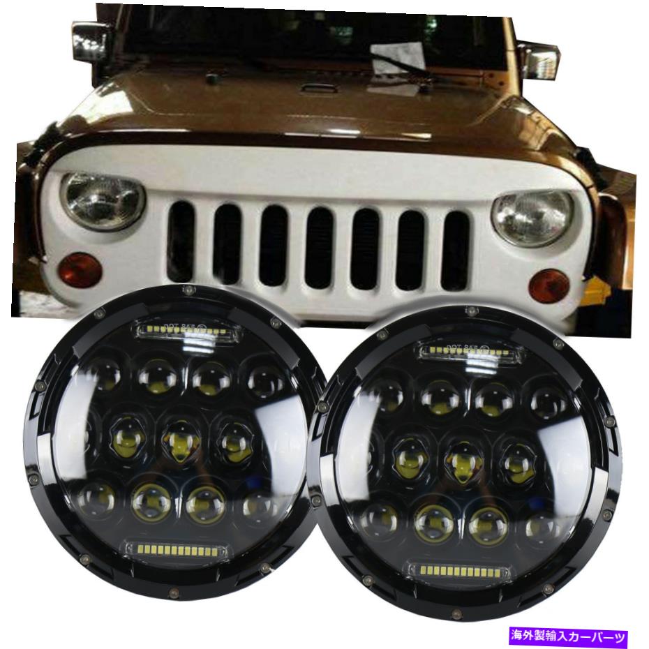 USヘッドライト ペア7 "97-17ジープwrangler jk lj tj cjのためのハロー角の目のハロー角の目 Pair 7" Round LED Headlights Halo Angle Eyes for 97-17 Jeep Wrangler JK LJ TJ CJ【並行輸入品】｜Us Custom Parts Shop USDM