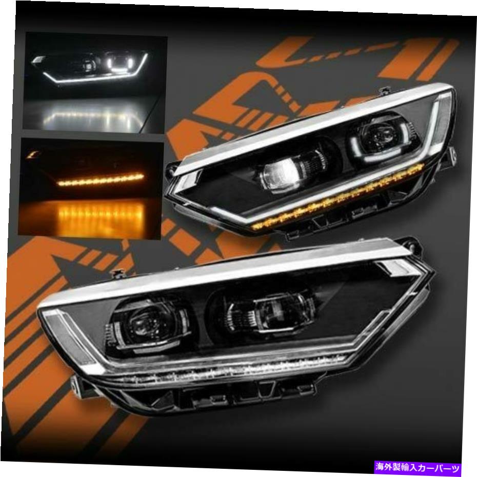 USヘッドライト volkswagen vw Passat B8 15-19用のLED DRLヘッドライト&シーケンシャルインジケータ LED DRL Head Lights & Sequential Indicators for VolksWagen VW Passat B8 15-19【並行輸入品】