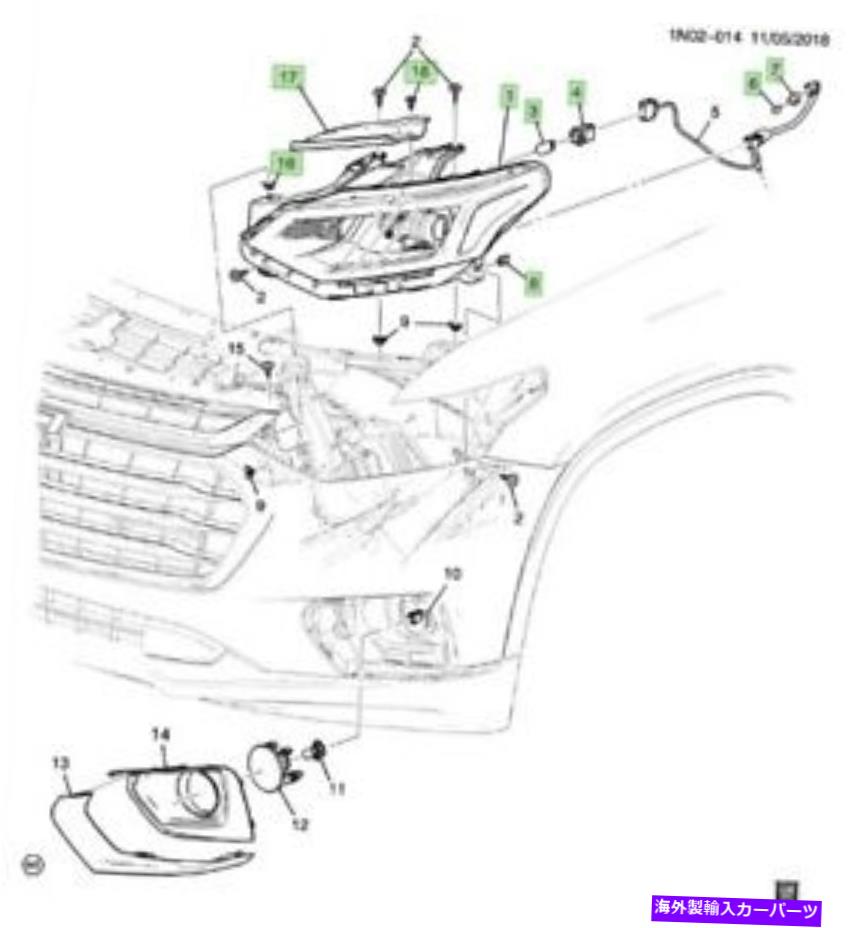 USヘッドライト シボレートラヴァースLHヘッドランプ84721416 Chevrolet Traverse LH Headlamp 84721416【並行輸入品】