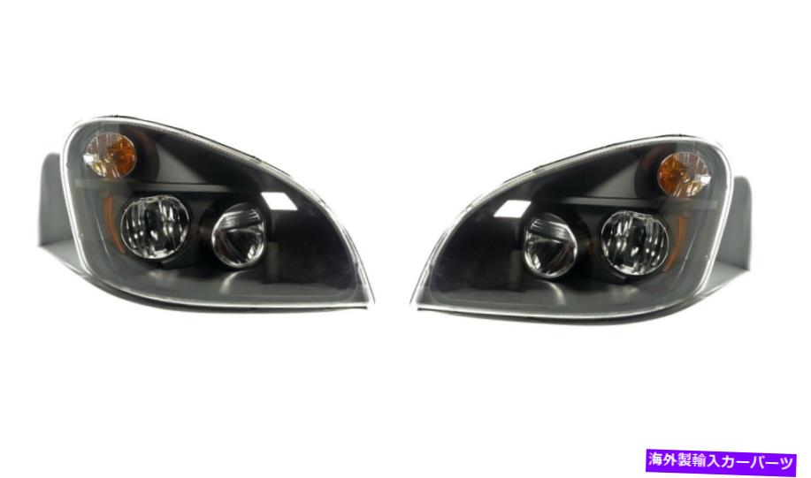 USヘッドライト 2008-2017 FreightLiner CascadiaのLEDの「遮光」ヘッドライトのペア Pair of LED \