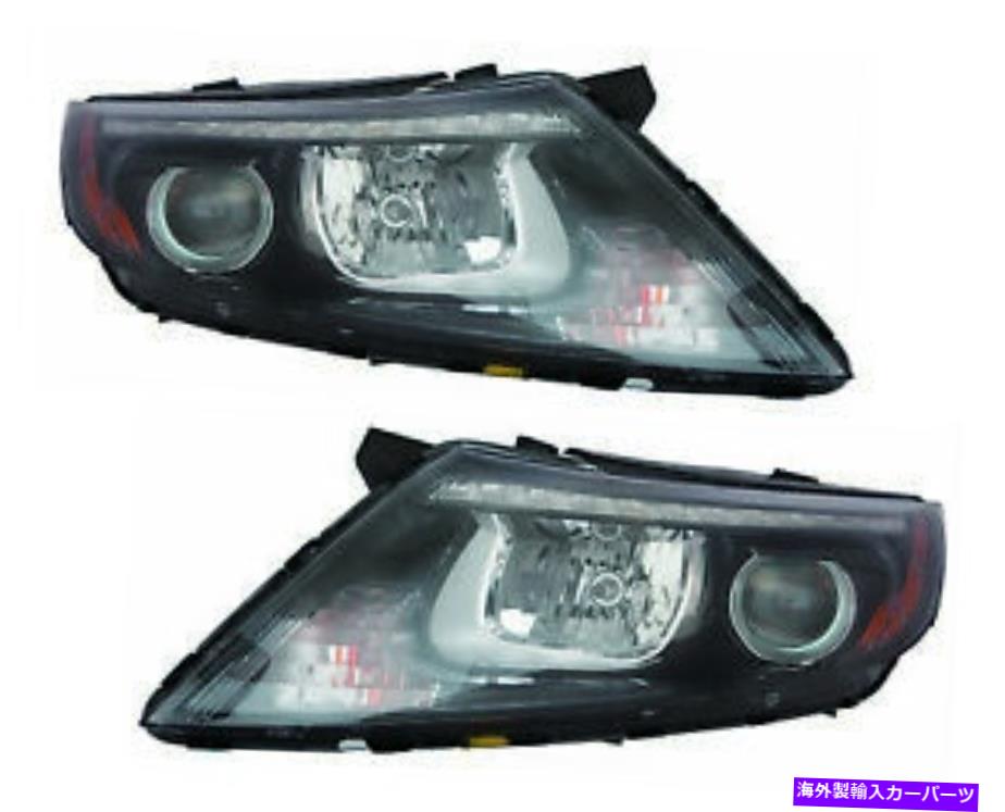 USヘッドライト 2014年2015キアオプティマHIDヘッドライトペアセット For 2014 2015 Kia Optima HID Headlights Pair Set【並行輸入品】