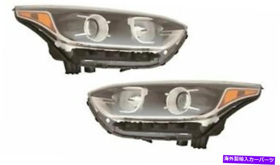 USヘッドライト 2019年2020年Forte FE / LXSハロゲンヘッドライト右＆左ペアセット Fits For 2019 2020 Forte FE/LXS Halogen Headlight Right & Left Pair Set【並行輸入品】