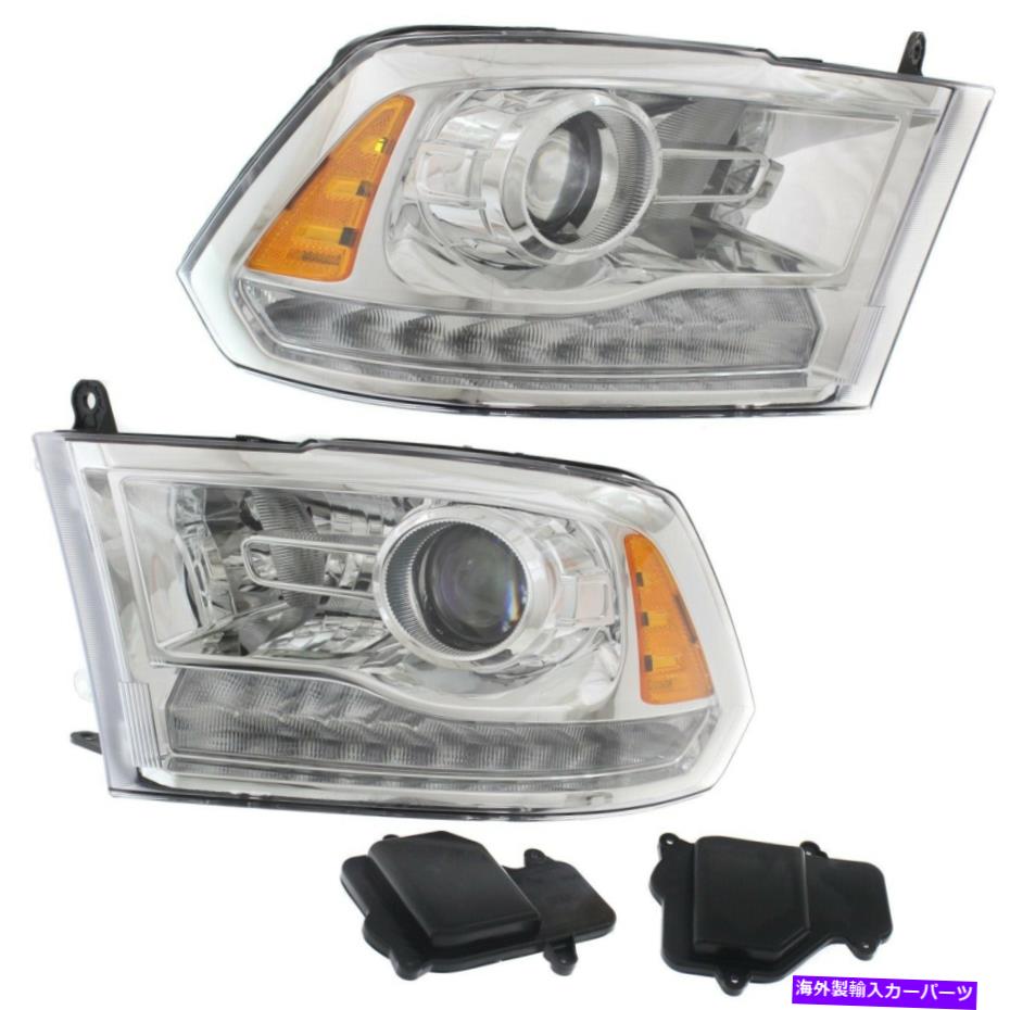 USヘッドライト 2016-2018 RAM 1500左右のクロムハウジングHID 2PC Headlight Set For 2016-2018 Ram 1500 Left and Right Chrome Housing HID 2Pc【並行輸入品】