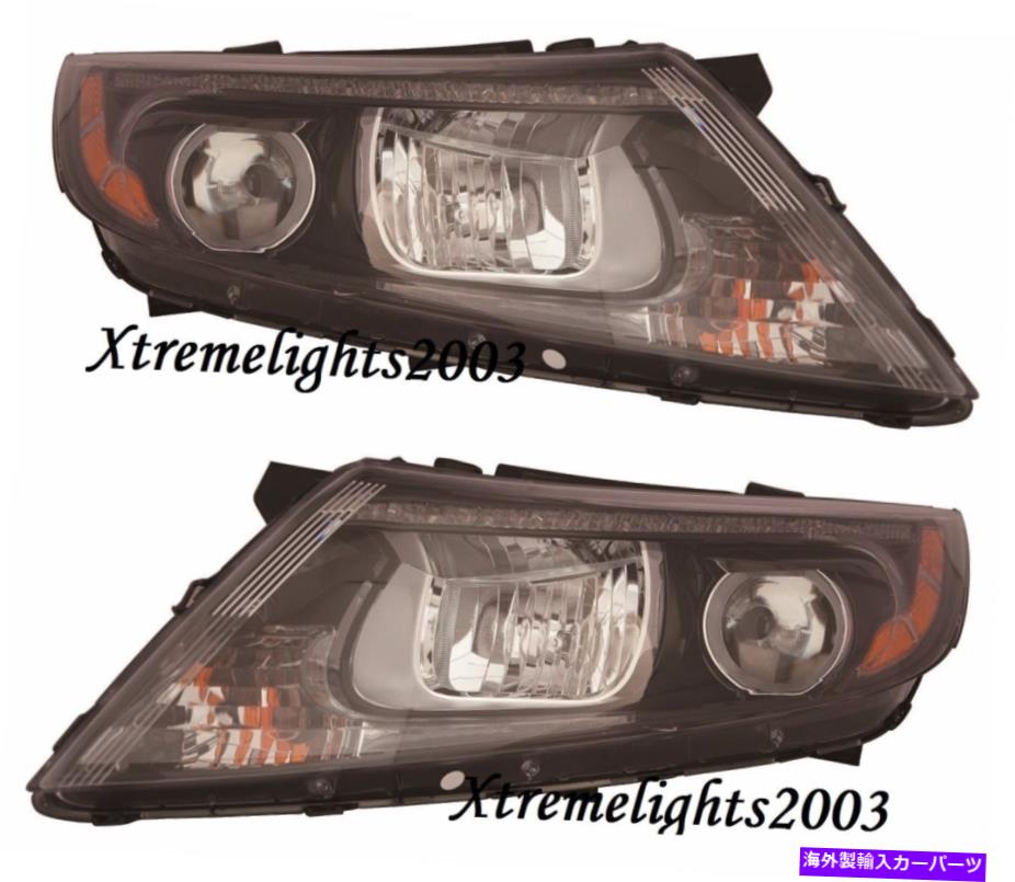 USヘッドライト Fits Kia Optima 2014-2015ヘッドライトヘッドランプライトW / LEDタイプペアセット FITS KIA OPTIMA 2014-2015 HEADLIGHTS HEAD LAMPS LIGHTS W/LED TYPE PAIR SET【並行輸入品】