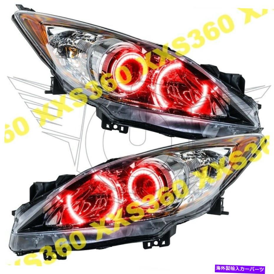 USヘッドライト マツダ3 10-13赤いLED天使悪魔の目のためのOracle Haloヘッドライト ORACLE Halo HEADLIGHTS for Mazda 3 10-13 RED LED Angel Demon Eyes【並行輸入品】