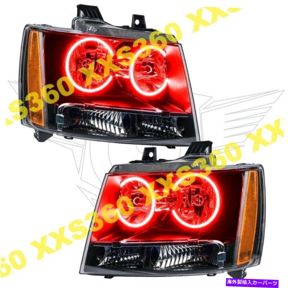 USヘッドライト Chevrolet郊外のためのOracle Haloヘッドライト07-13赤いLEDの天使の目 ORACLE Halo HEADLIGHTS for Chevrolet Suburban 07-13 RED LED Angel Eyes【並行輸入品】|Us Custom Parts Shop USDM