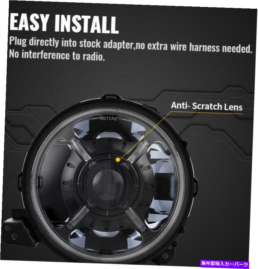 USヘッドライト すべてのLEDヘッドライトHaloプロジェクターDRL 9 "Wrangler JL 2018-20 2018-20 2PCSのための白い色 All LED headlight halo projector DRL 9&rdquo;white color For wrangler JL 2018-20 2pcs【並行輸入品】｜Us Custom Parts Shop USDM