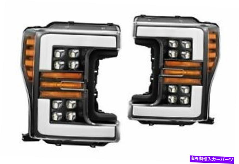 USヘッドライト フォードスーパーデューティ17-19 - 光沢ブラックのためのアルファレックスLEDヘッドライト AlphaRex LED Headlights For Ford Super Duty 17-19 - Gloss Black【並行輸入品】｜Us Custom Parts Shop USDM