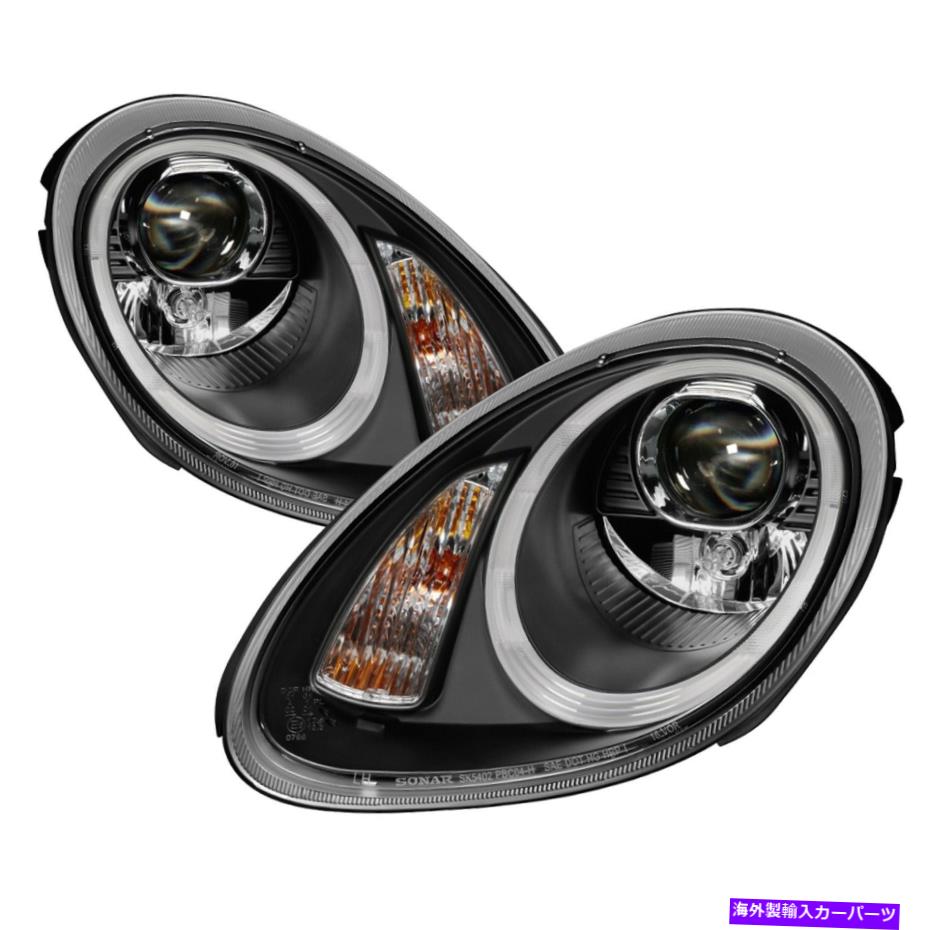 USヘッドライト Spyder Auto 5083210 DRLプロジェクターのヘッドライトは06-08 Boxsterに収まります Spyder Auto 5083210 DRL Projector Headlights Fits 06-08 Boxster【並行輸入品】