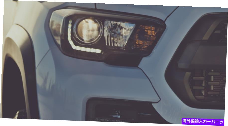 USヘッドライト OEM 2016-2019トヨタタコマTRD ProブラックLEDヘッドライト、ペア、新しいW /電球 OEM 2016-2019 Toyota Tacoma TRD PRO Black LED Headlights, Pair, NEW w/ Bulbs【並行輸入品】|Us Custom Parts Shop USDM