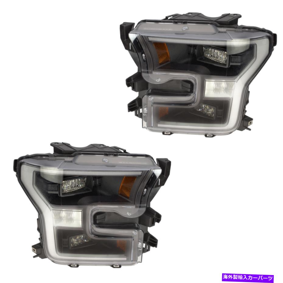 USヘッドライト OEM新しい正面右右LEDヘッドライトランプセット（2）2017-2018フォードF-150 OEM NEW Front Right & Left LED Headlight Lamp Set (2) 2017-2018 Ford F-150【並行輸入品】